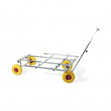 Cart with foam wheels on bearings, adjustable length and width, Explorer Maxi, cart load capacity 300kg, telescopic rod, stable, sturdy