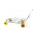 Cart with foam wheels on bearings, adjustable length and width, Explorer Maxi, cart load capacity 300kg, telescopic rod, stable, sturdy