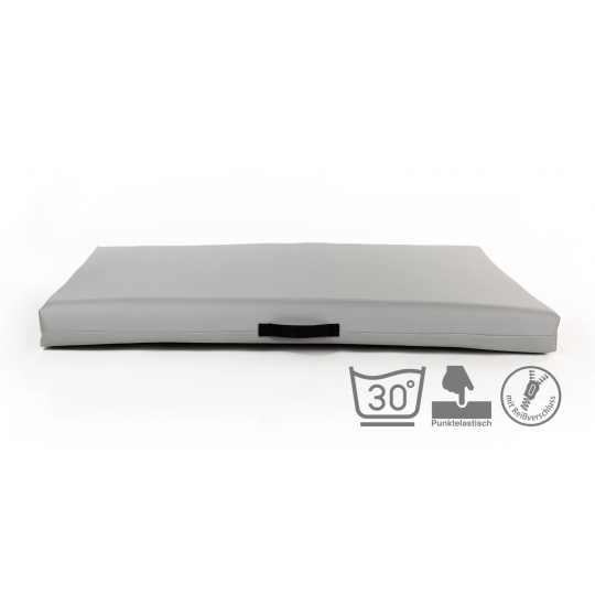 Orthopedic bed - light gray eco leather Orthopedic bed - light gray eco leather