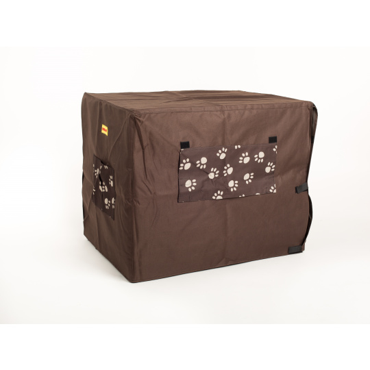 Brown cage cover/paw window