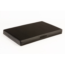 Dog bed made of standard foam artificial leather black