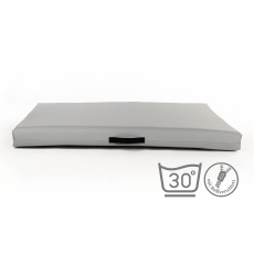Pet bed - light gray eco leather