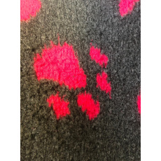 Vet bed gray/pink paws Vet bed gray/pink paws