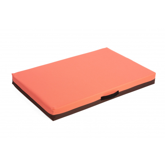 Replacement covers for mattresses, salmon-colored beds