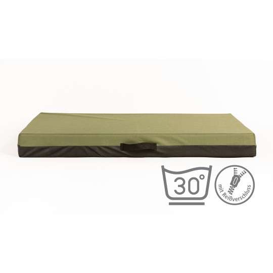 Pet bed - olive green Oxford material