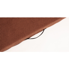 Orthopedic dog bed made of BROWN velour / BROWN faux leather 5cm high