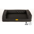 Orthopedic bed, padded edges 10cm high - black