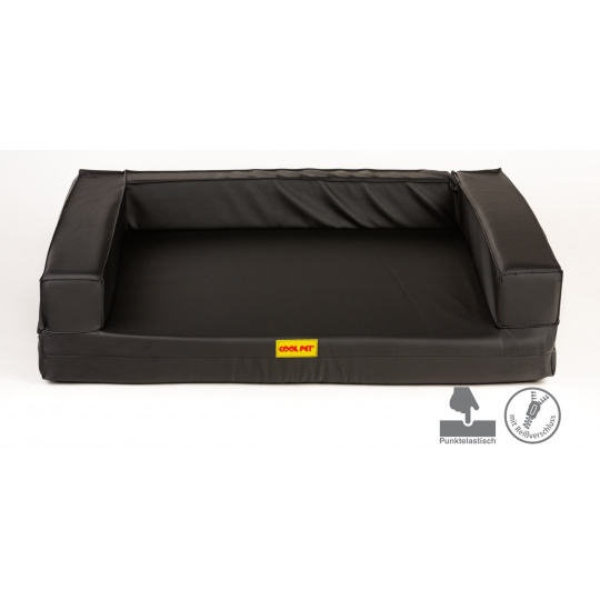 Orthopedic bed, padded edges 10cm high - black Orthopedic bed, padded edges 10cm high - black