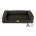 Orthopedic bed, padded edges 10cm high - black