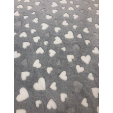 Cuddle blanket 100*65cm made of double fleece, color letters