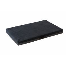 Orthopedic bed black velour/eco leather black Orthopedic bed black velour/eco leather black