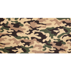 Matte made of green camouflage cotton