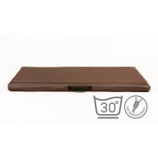 Dog bed with removable faux leather cover BROWN