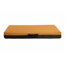 Replacement covers for mattresses, mustard-colored beds