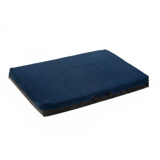 Orthopedic bed - dark blue velour