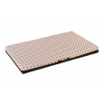 Bed, beige mattress with brown paws, 12 sizes
