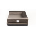 Orthopedic bed with padded edge - quilted velour ash black/eco leather black