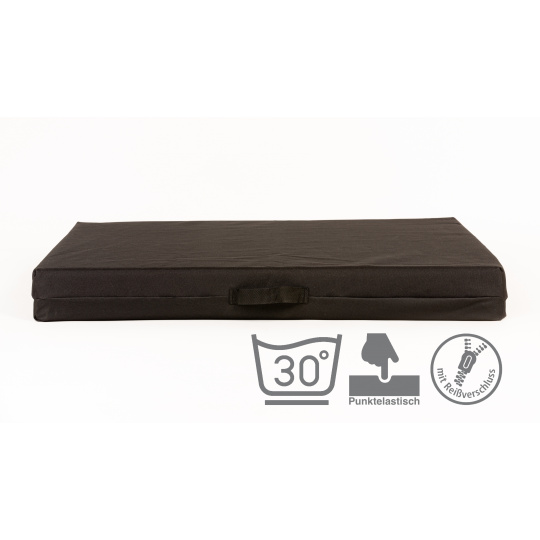 Orthopedic bed - black Oxford material