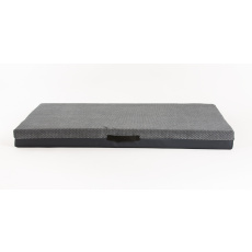 Pelíšek - GRAY velvet/ eco-leather gray