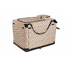 Cover for transport box COOL PET Plus beige with brown paws Cover for transport box COOL PET Plus beige with brown paws