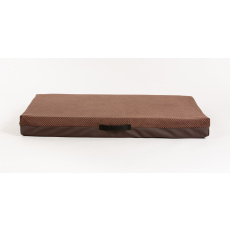 Mattress, brown velour bed and bottom brown eco-leather, 12 sizes