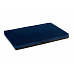 Orthopedic bed - quilted velour dark blue/black eco leather