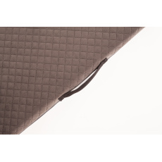 Orthopedic dog bed quilted velour ASH BLACK / faux leather GRAY Orthopedic dog bed quilted velour ASH BLACK / faux leather GRAY