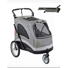 Petstro stroller with grooming table large - color gray/black + free lamb mat