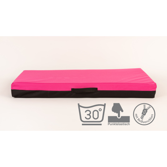 VISCO orthopedic dog mattress with removable cover PINK Oxford textiles 12 sizes
