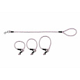 Training leash with three pull-down collars
