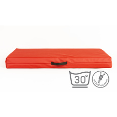 Pet bed - red eco leather