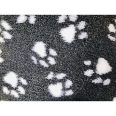 Vet bed mat gray/white paws