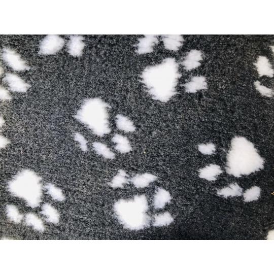 Vet bed mat gray/white paws
