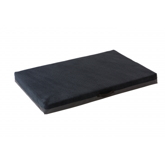 Pet bed - black velour/black eco leather