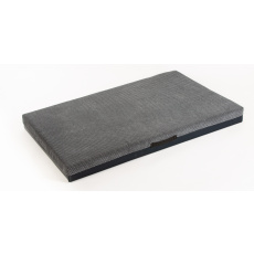 Orthopedic bed - gray velour/gray eco leather