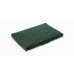 Orthopedic bed - quilted green velour material/brown eco leather