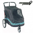 Petstro stroller up to 45 kg, with grooming table, color black/turquoise + free mat