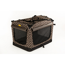 COOL PET Plus Transport Box - Brown/Beige Paws COOL PET Plus Transport Box - Brown/Beige Paws